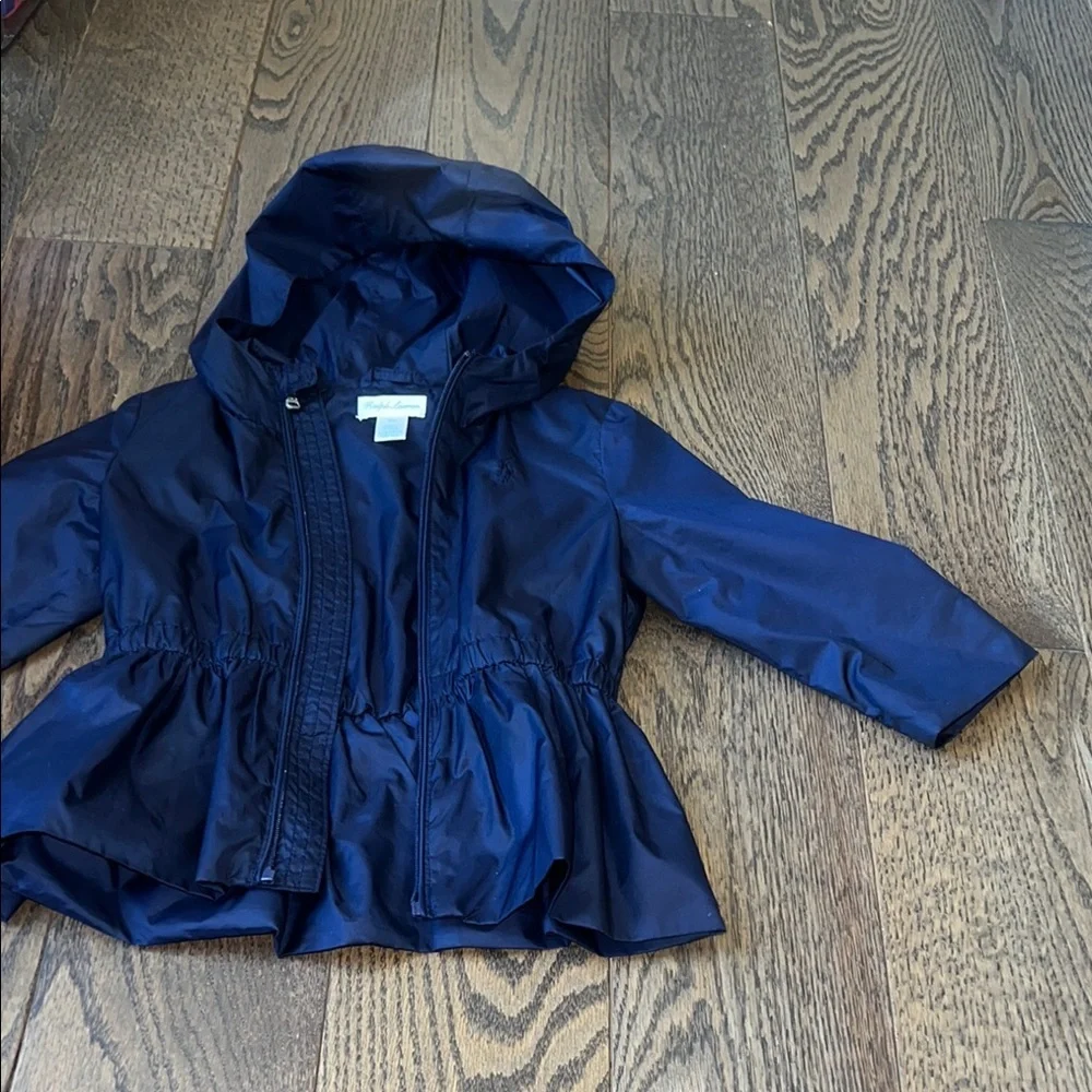 Blue Raincoat with Hood and Elastic Waist ralph lauren 18 months baby toddler